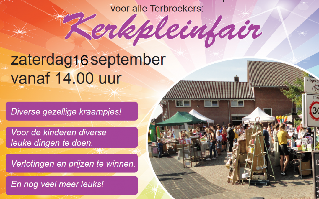 Kerkpleinfair zaterdag 16 september vanaf 14.00 uur